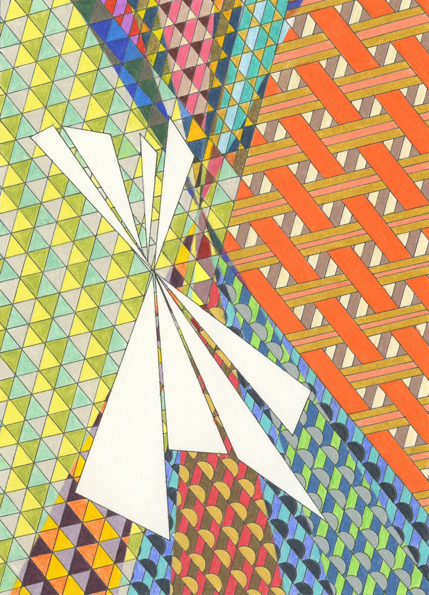 Teepee, ink and colored pencil, 5" x 7", 2013