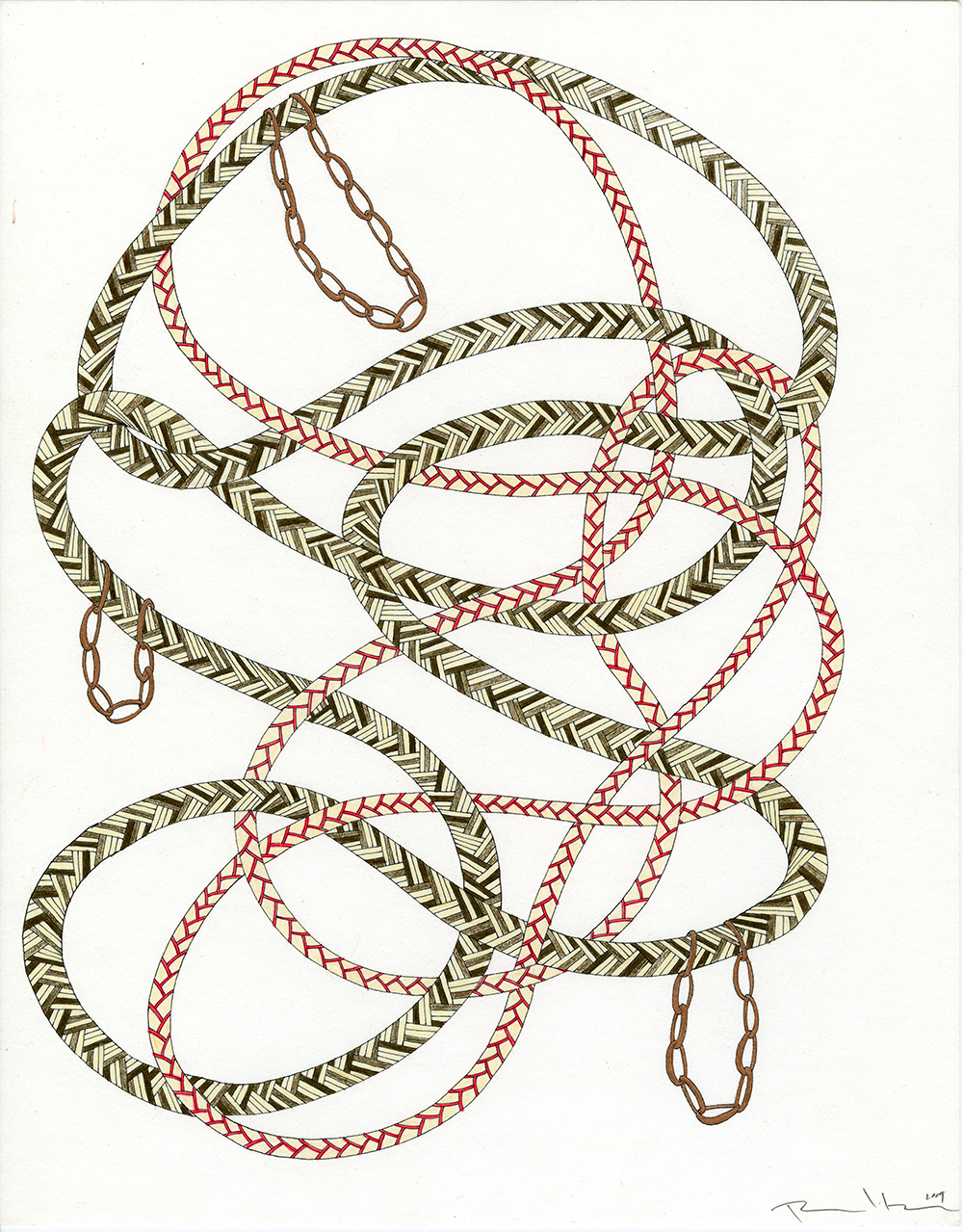 Ropes in Brown, Red, White, & Copper_11x14_2009_CC.jpg