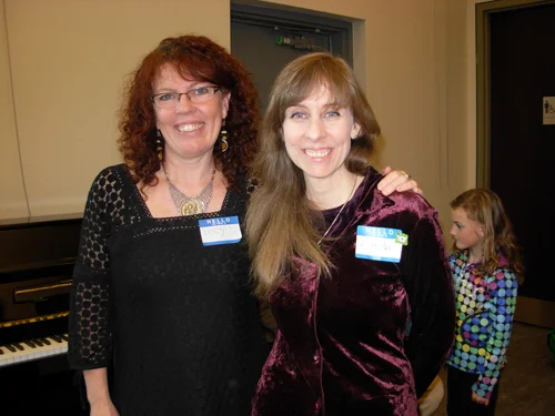 Lory MacDonald and Art Workshop Leader Lynda Smith