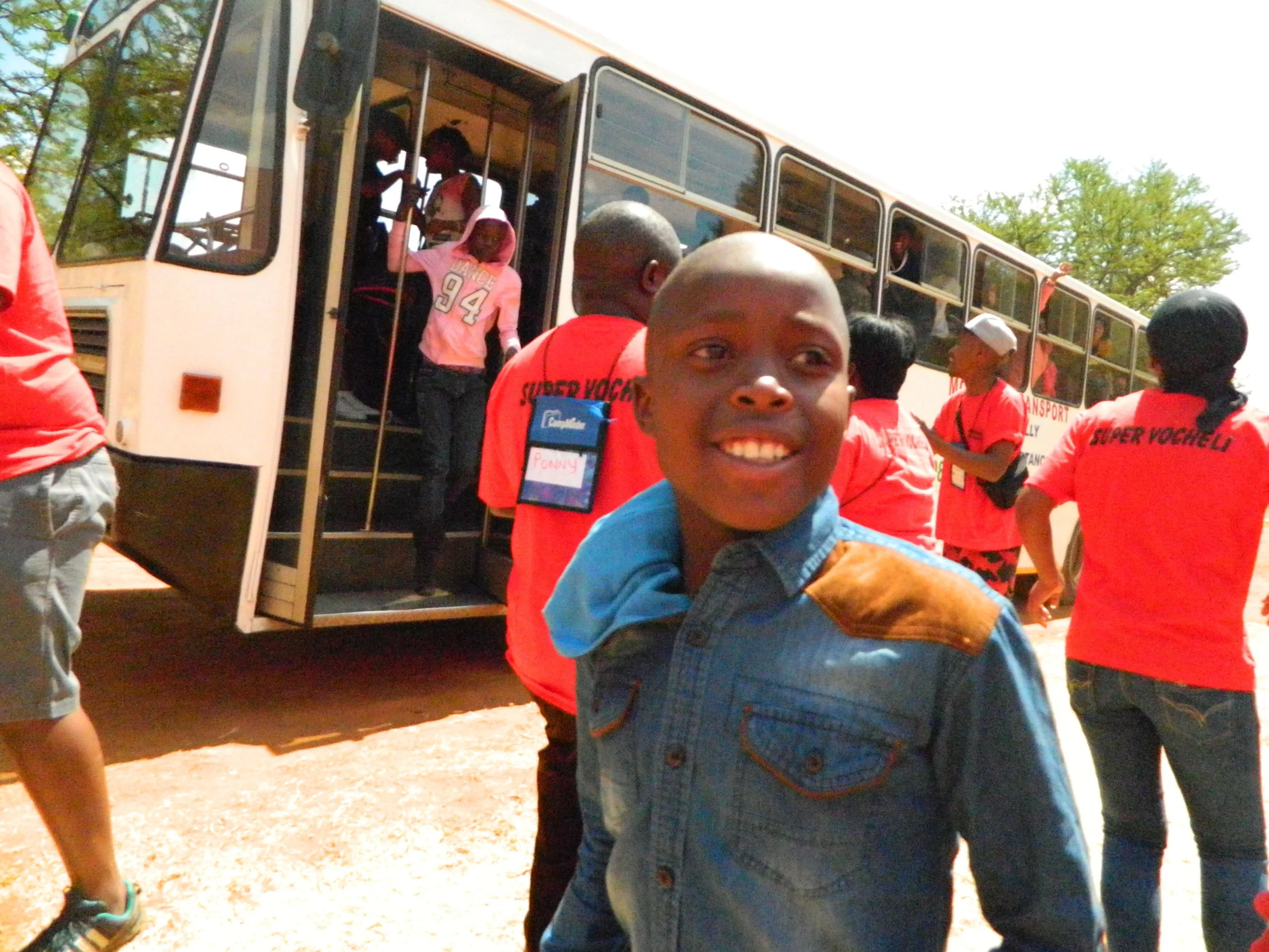 Arriving at camp