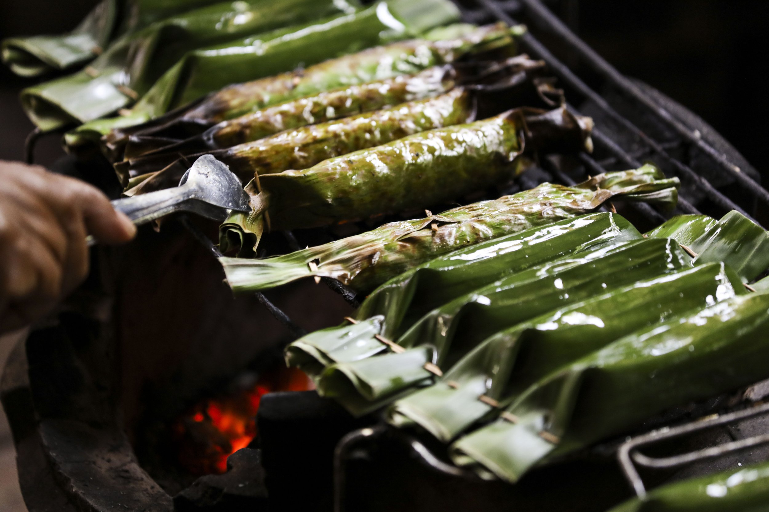  Sticky rice grilled in bamboo leaves in Koh Yao Noi, Thailand on Wednesday, April 20, 2022.  