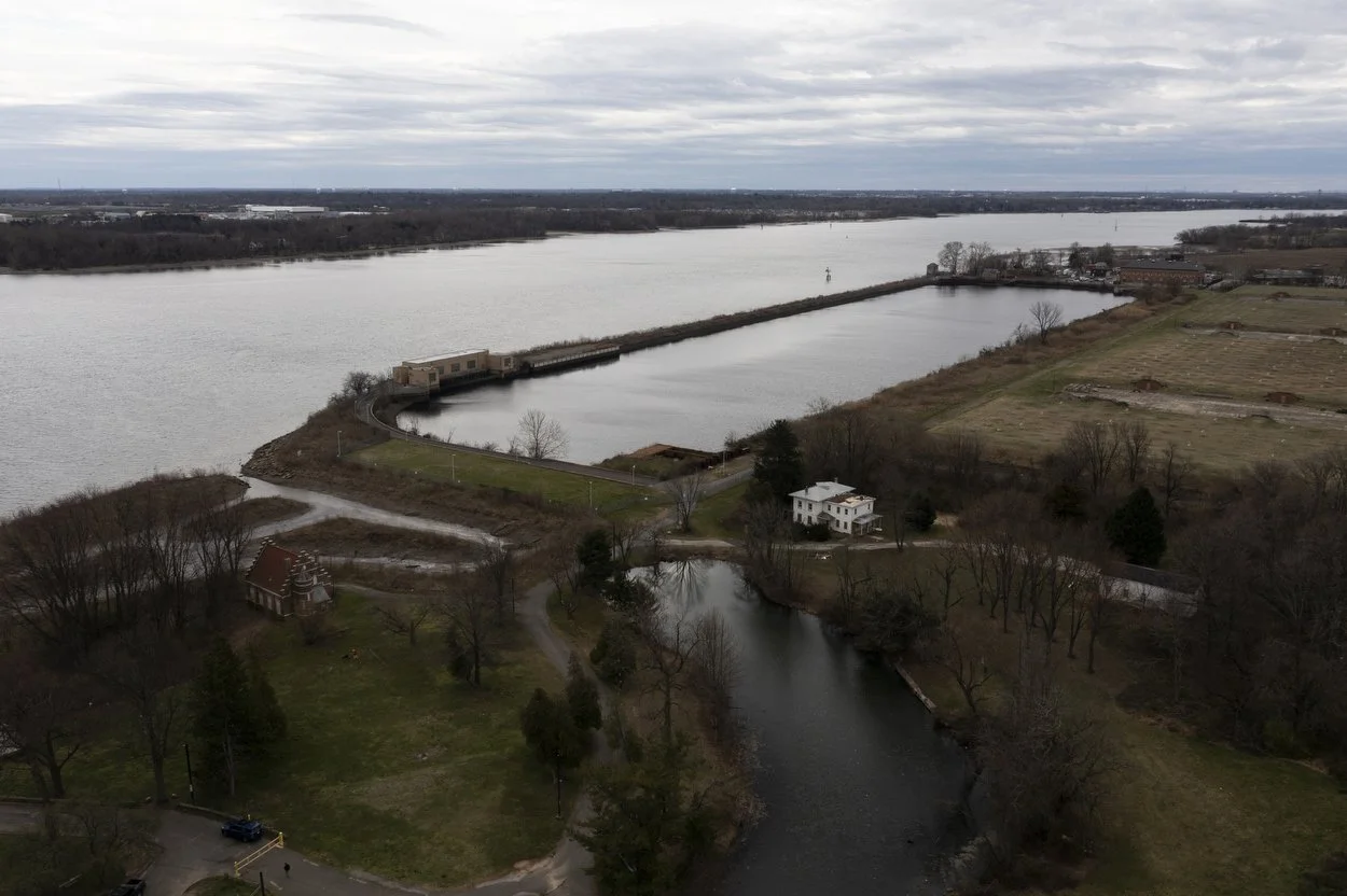  The Delaware River intake area at the Samuel S. Baxter Water Treatment Plant in Philadelphia, Pa. on Monday, March 27, 2023.  An estimated 8,100 gallons of a latex emulsion solution spilled from the Trinseo Altuglas facility in Bristol into Otter Cr