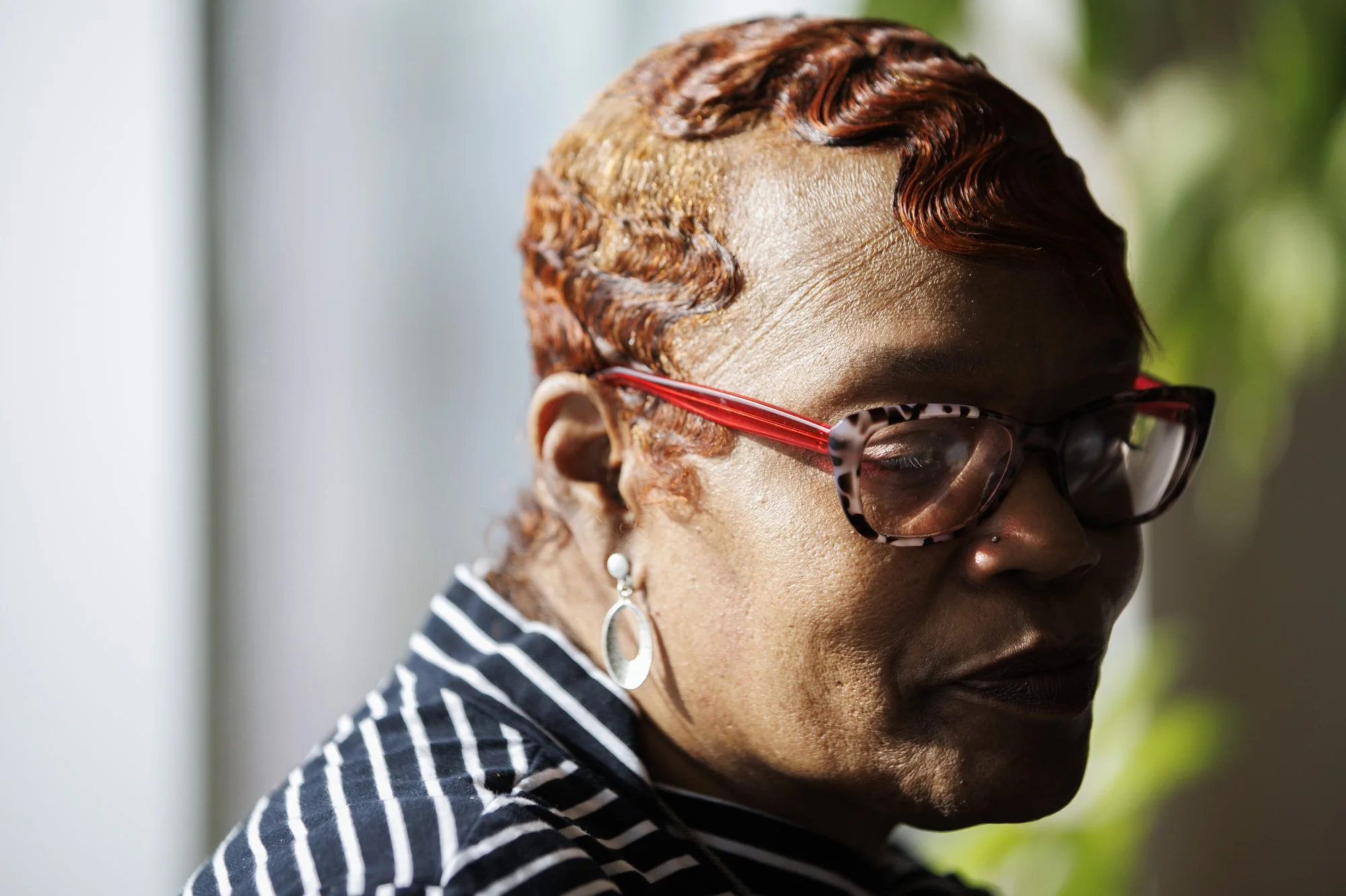  Linda Brothers speaks with a reporter at Lankenau Hospital in Wynnewood, Pa. on Thursday, Feb. 15, 2024. The Lankenau Initiative to Improve Cardiovascular Access program has been serving heart attack patients for about a year. Brothers had a heart a