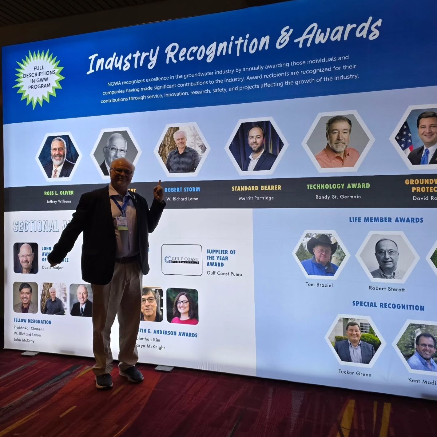 Congratulations Rich on receiving the Robert Storm Intersectional Cooperation Award! Two awards in one day ✨✨. We are so proud of you and honored to be working with you.

NGWA Conference | 2024
#NGWA2024 #GroundwaterWeek #Hydrogeology #Groundwater