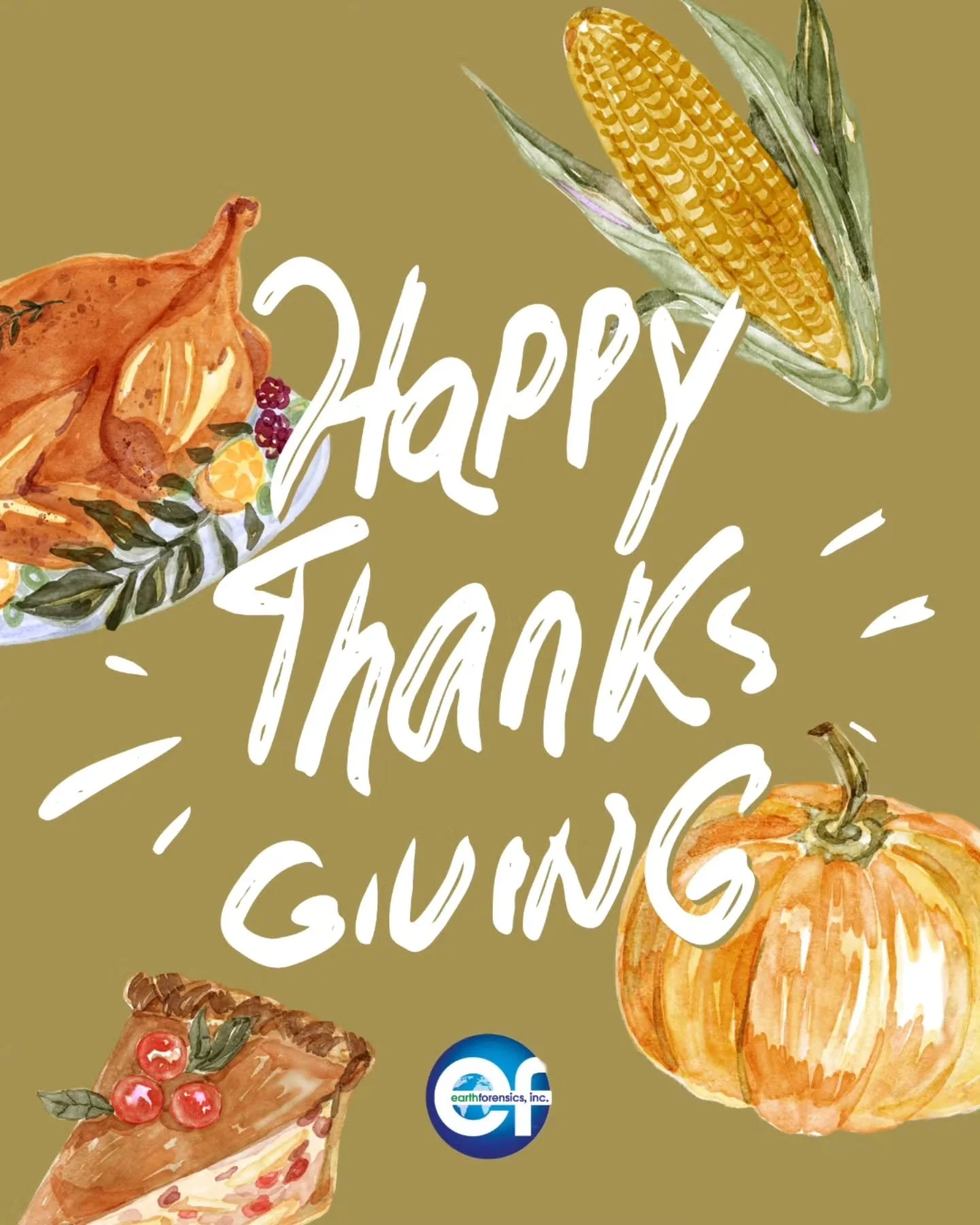Wishing you and your loved ones a warm and wonderful Thanksgiving. From our Earth Forensics Family to yours! 🌎