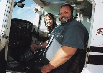 Tony Christiansen in a Cessna 172
