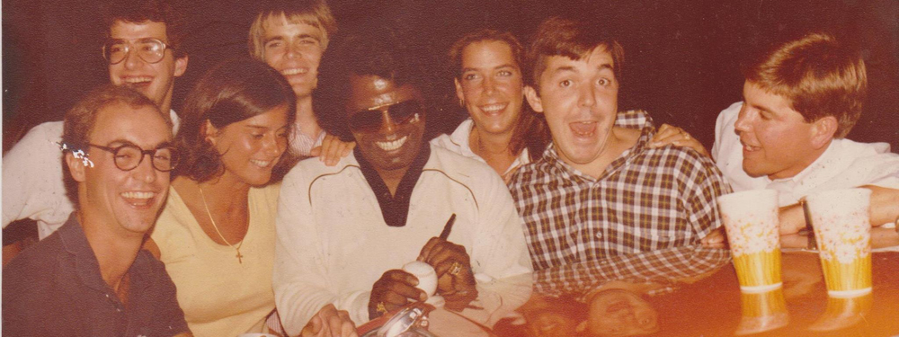 Stuart Barnwell with James Brown.​