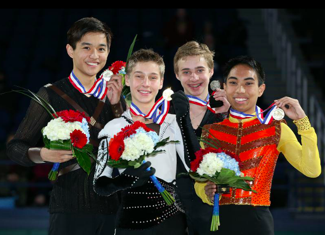 Junior Men's podium at the 2015 US Championships