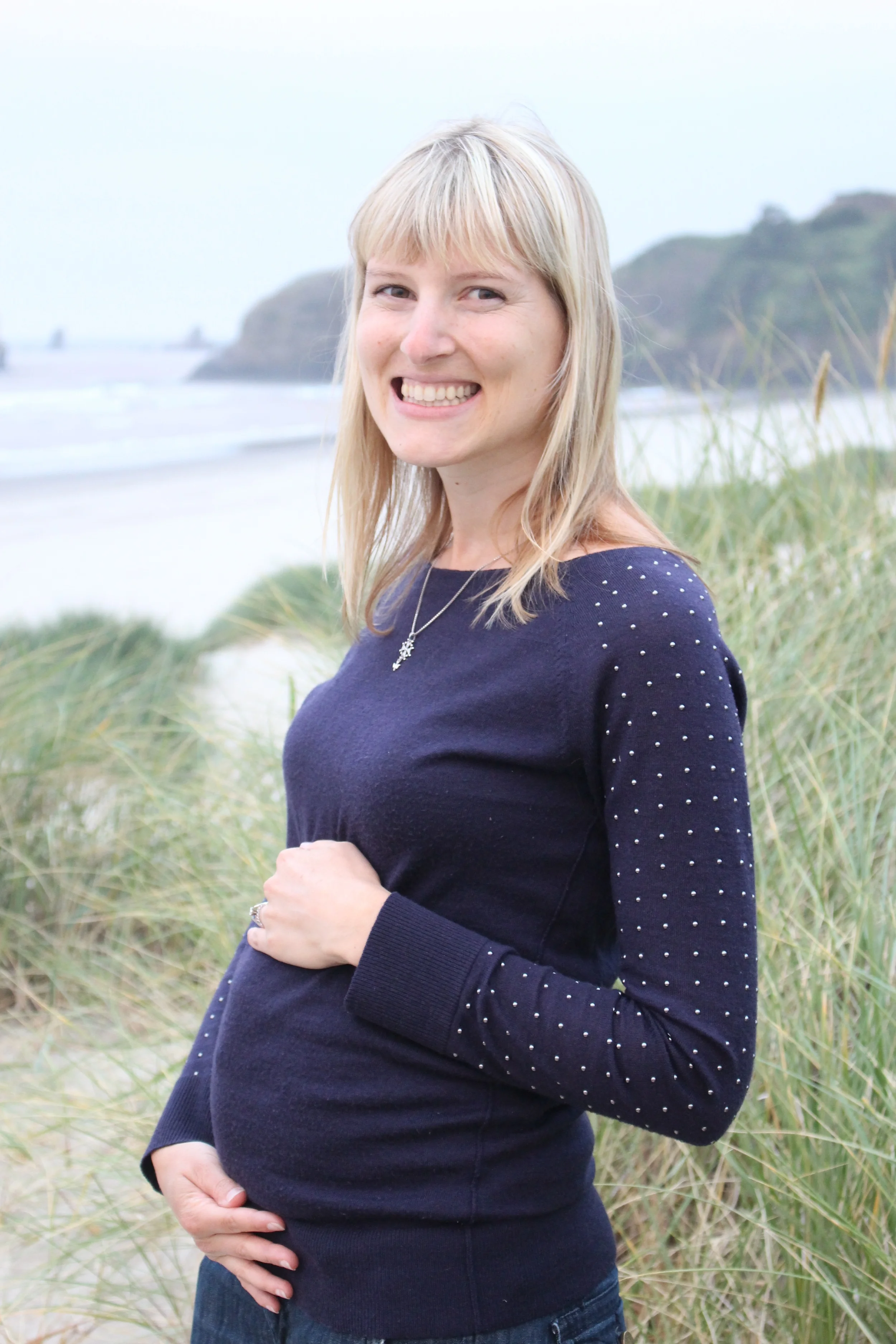 I was only three months pregnant in this photo--I'll update this post with a six-month photo soon!