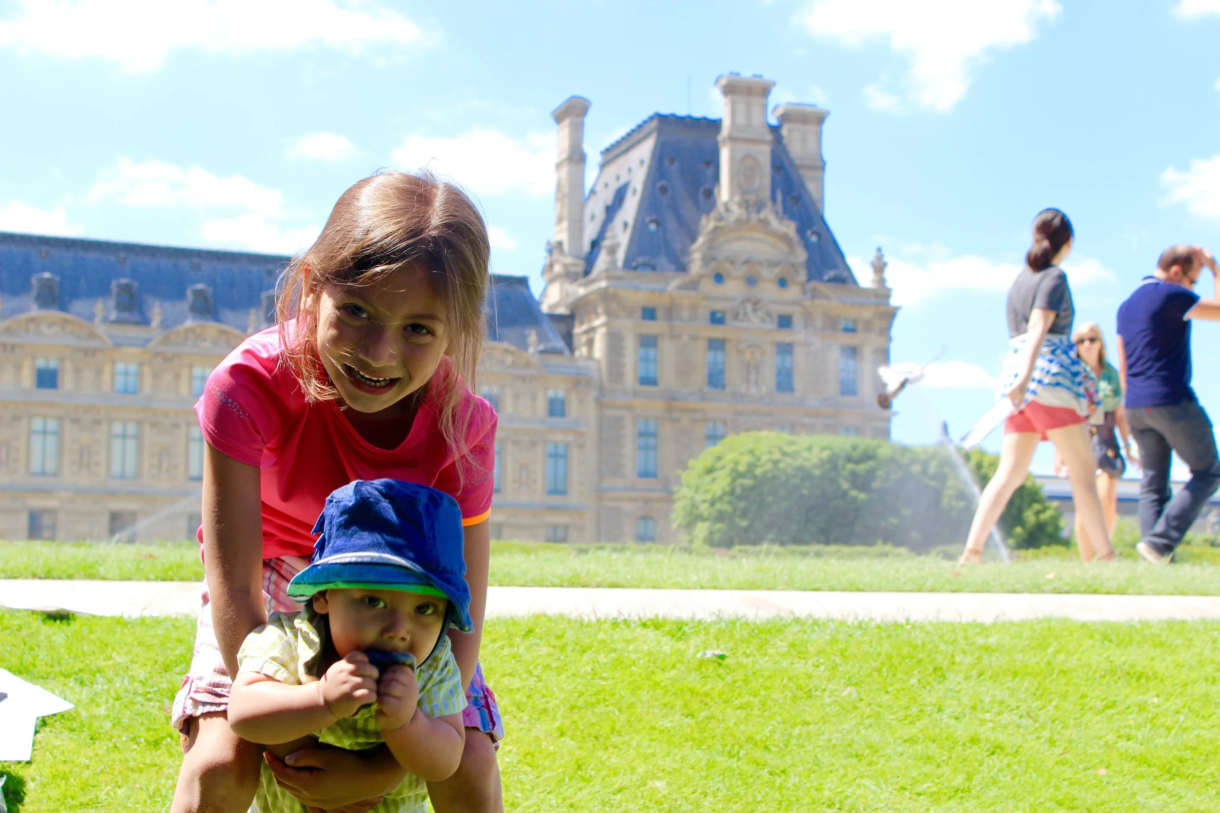 Outside the Louvre in the Jardin des Tuileries, Paris