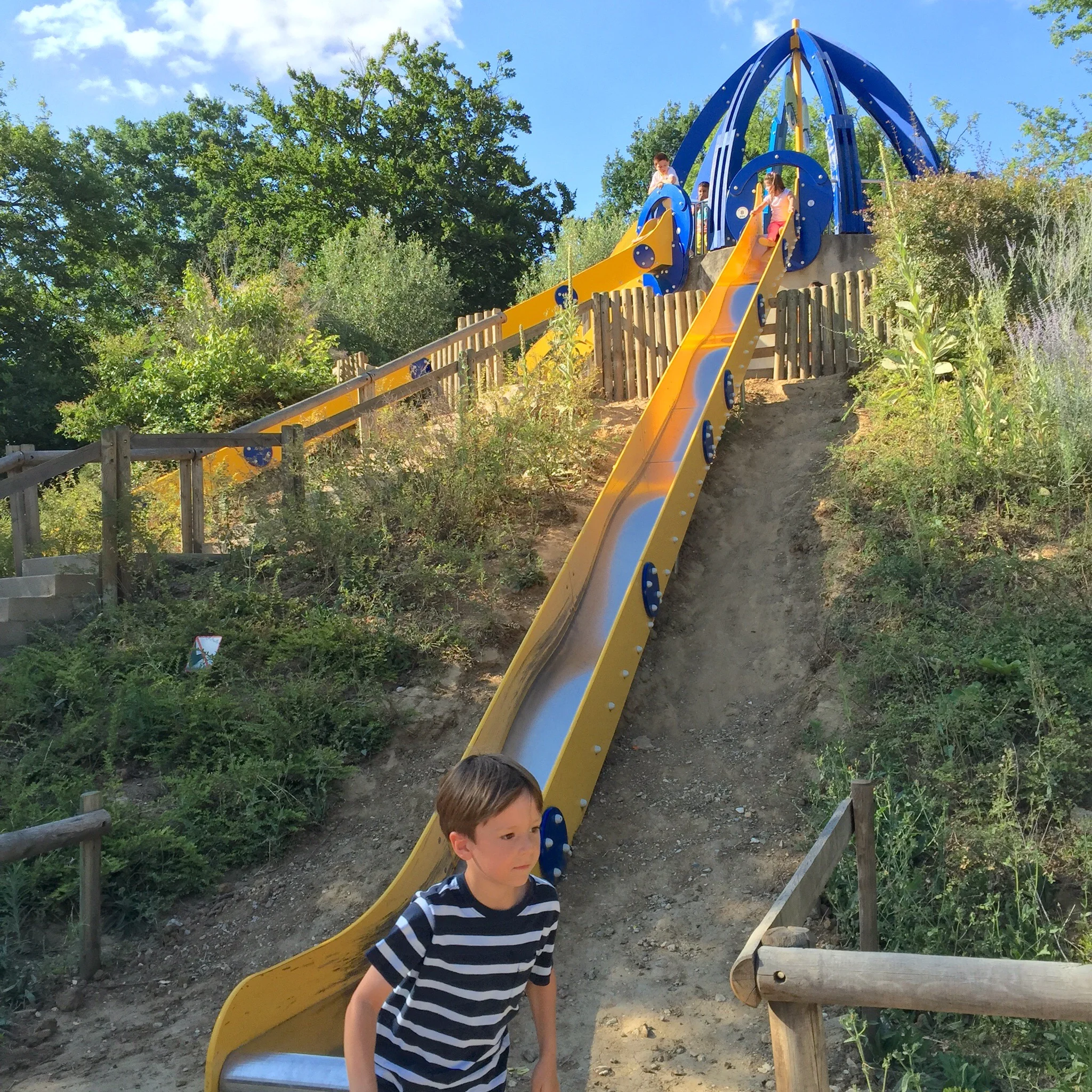Slides at the Parc Floral, Bois de Vincennes, Paris