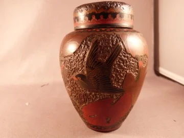 Cloisonne On Porcelain Vase