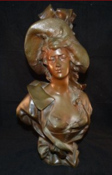 Art Nouveau Bronze Bust