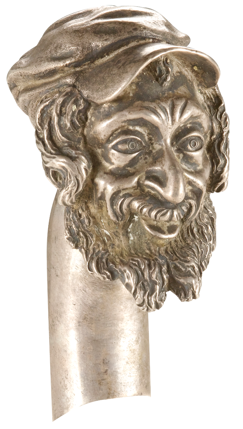 Judaica Silver Cane Handle