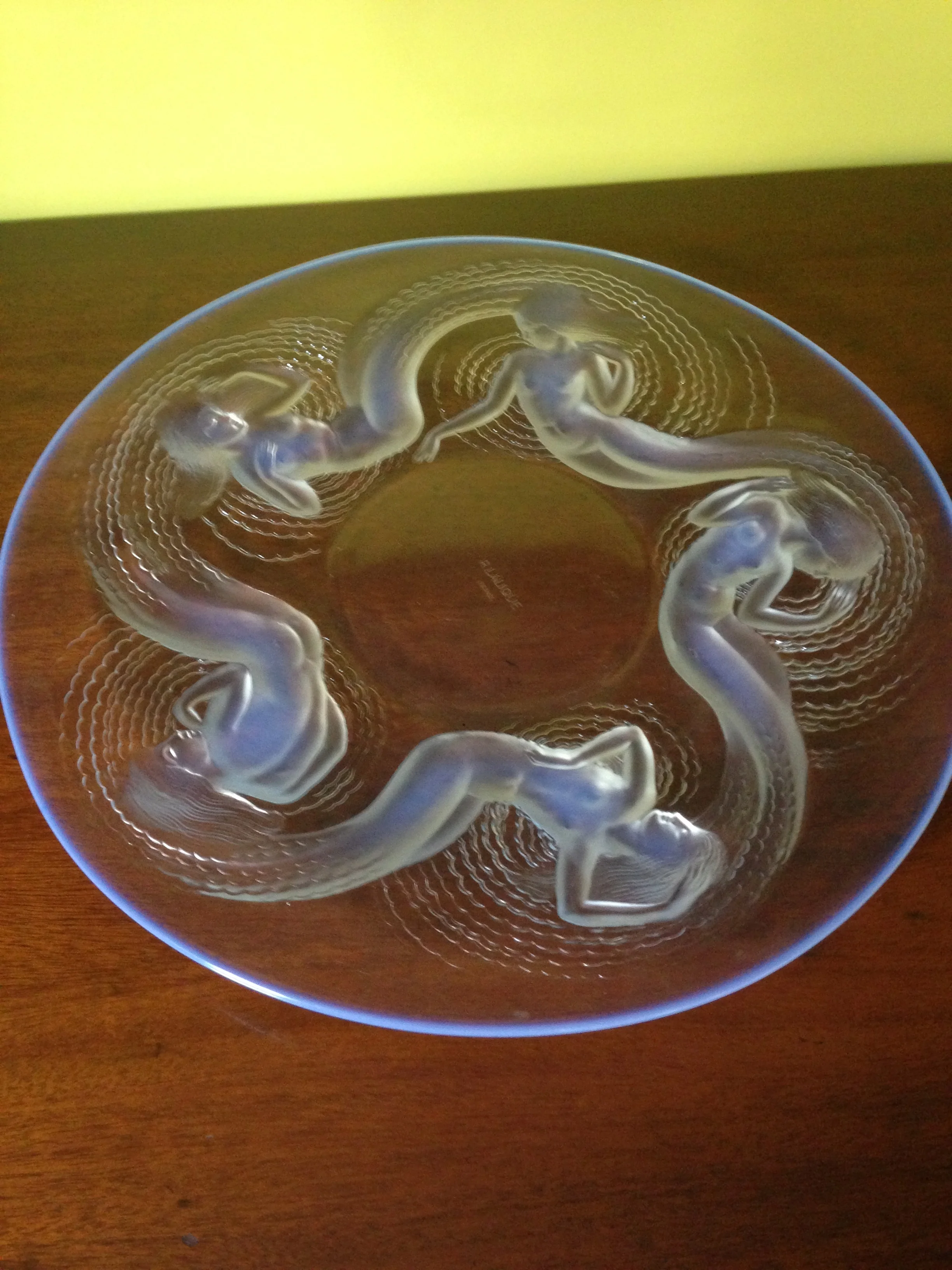R Lalique Opalescent Calypso Plate