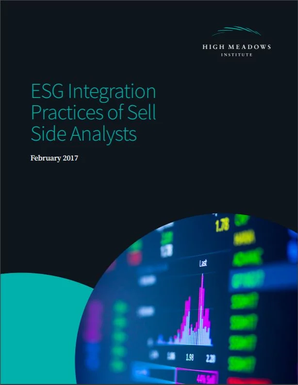 Title: ESG Integration Practices of Sell Side Analysts Authors: Chris Pinney, Sakis Kotsantonis, Caitlin McCorkle, Joe Lewis  Date: February 2017