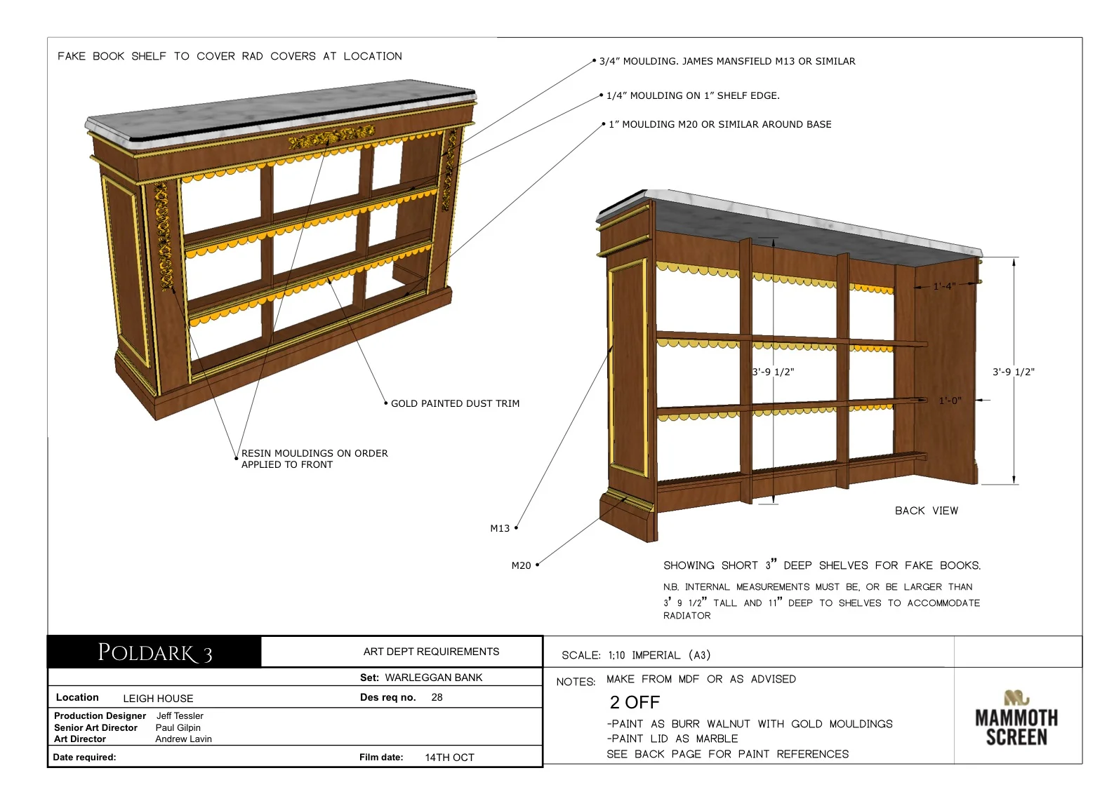 Bookcase Radiator cover