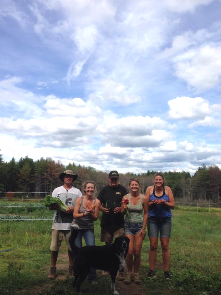 The farm crew. Not pictured...our moms, Abby's Dad and lil' Maggie. They are a huge part of the farm team as well.