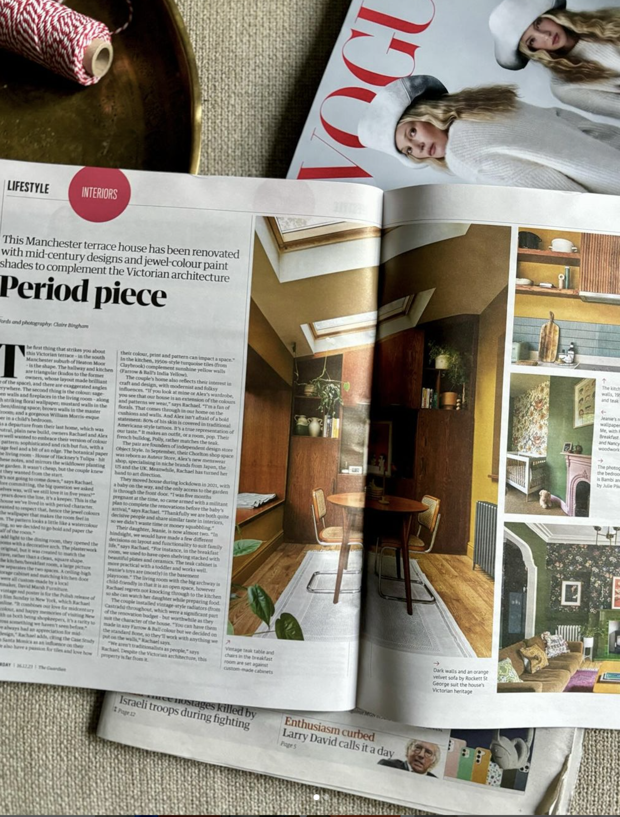At home with Rachael and Alex Otterwell for the Guardian Weekend