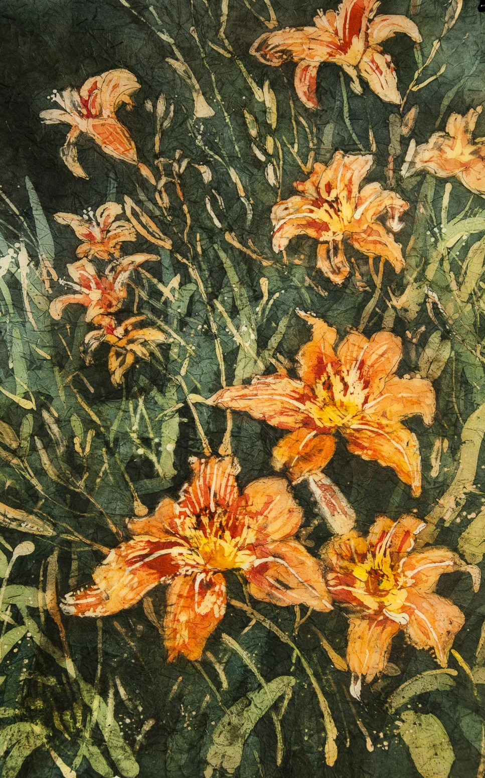 Watercolour Batik on Rice Paper ??? Linda Virio Encaustic