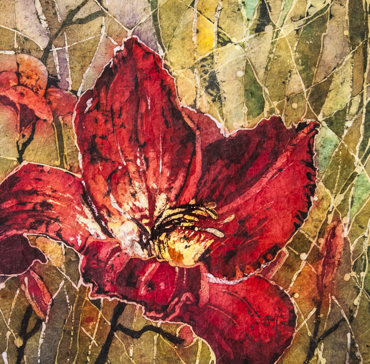 Watercolour Batik on Rice Paper ??? Linda Virio Encaustic