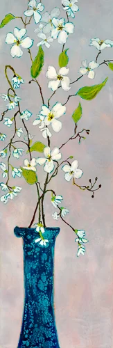 Blossoms in Blue Vase