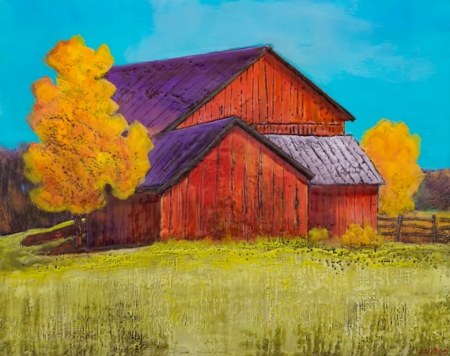 Sunny Barn in Autumn