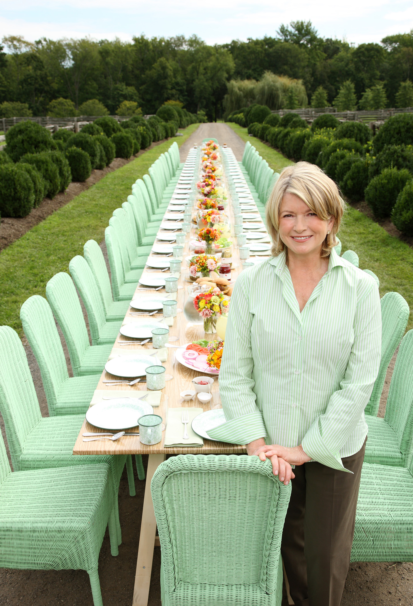 Martha Stewart at her Katonah farm in Bedford, NY.