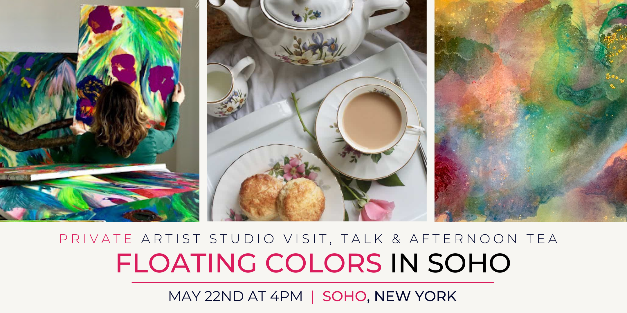 Floating Colors: Private Artist Studio Visit, Talk &amp; Afternoon Tea in SOHO