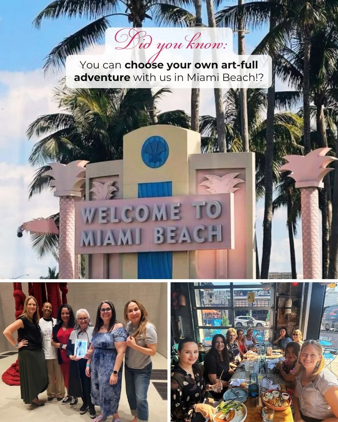 Did you know that, if you live in Miami or will already be there for the fairs, you can sign up for any of our individual art-based experiences from December 4-7th!

Swipe to explore each day&rsquo;s lineup: from sunset sessions and studio visits to 