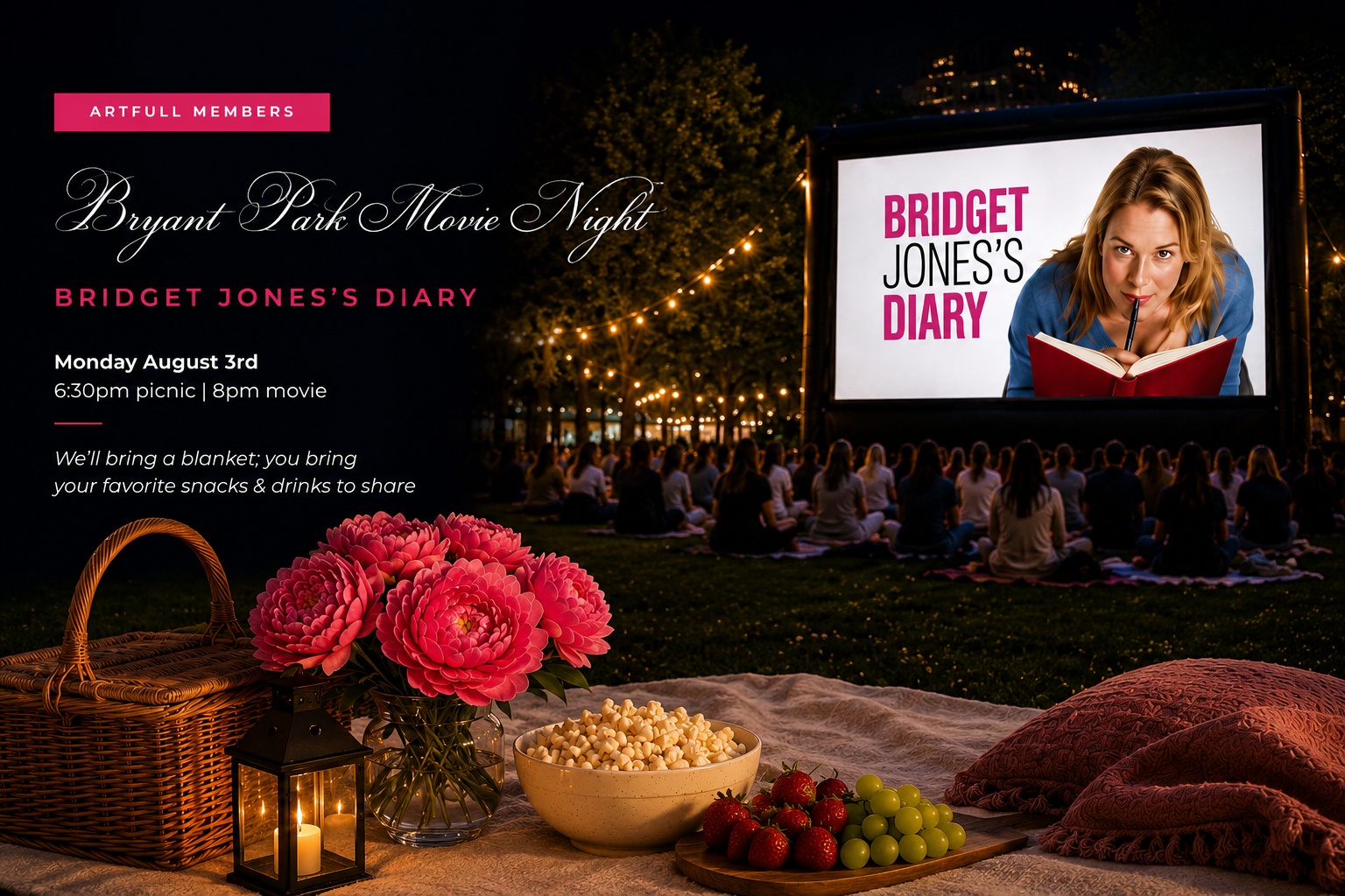 Art-full Member Movie Night: Bridget Jones's Diary at Bryant Park