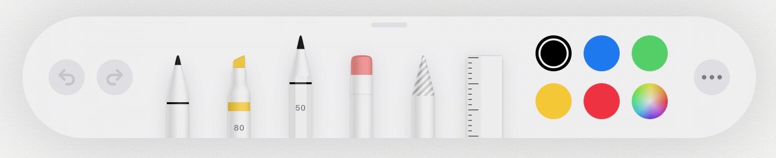 iOS 13 Notes Drawing Palette