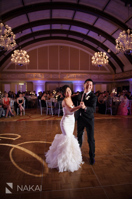  Duet Dance Studio's students, Dennis and Susan, dancing at their wedding in Chicago. Photo by&nbsp; Nakai Photography . 