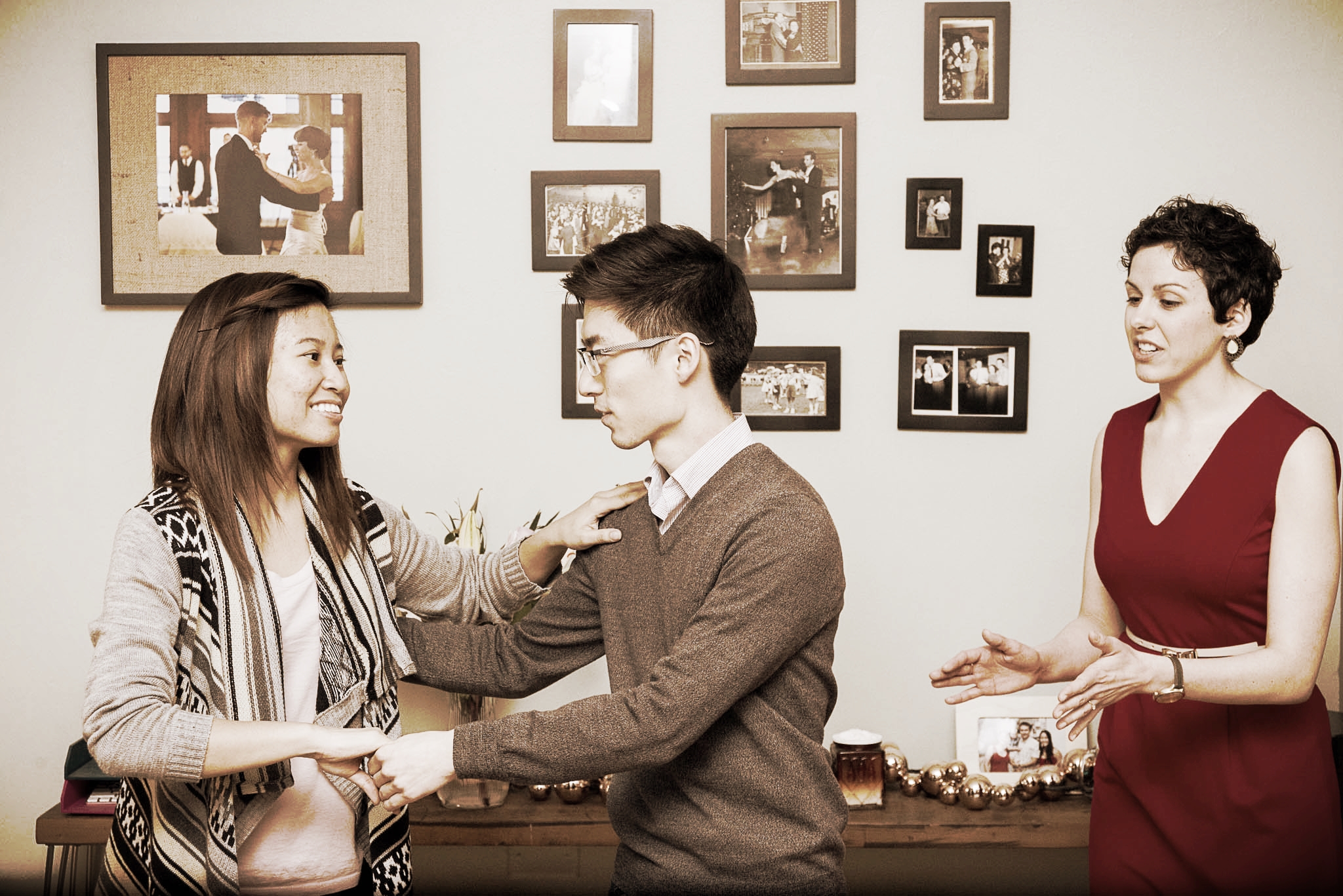 Duet Dance Studio's students, Vianna and Peter, learning to dance for their wedding. Photo by Jeff Callen
