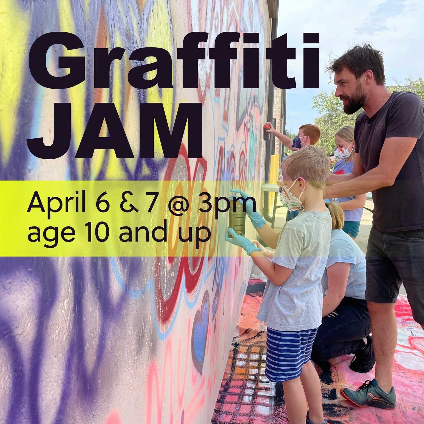 Graffiti Jam 🎉

Graffiti Jam 🎉 - https://mailchi.mp/artsunflower/graffiti-jam

Let's transform a wall into a masterpiece together! It's open to all, from children to adults, learn to leave a mark on the city surface while letting your inner riot cr