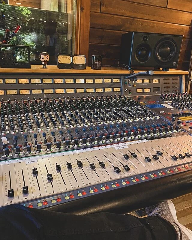 First drum session on the Neve. I love how the desk is influencing my decisions creatively.