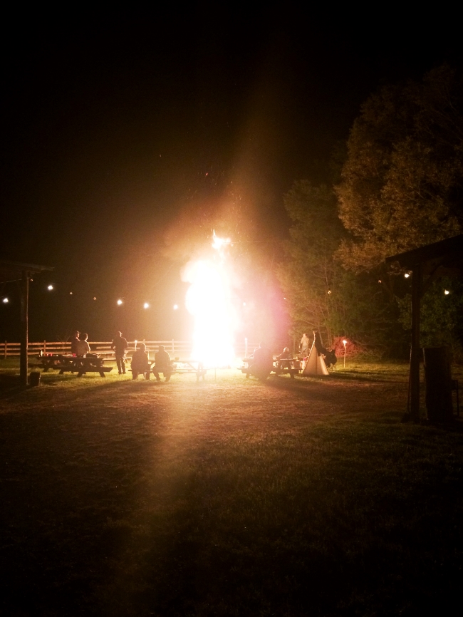 The night fires raged, fed by wood pallets, and old Christmas trees.