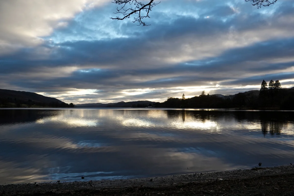 Sunset over Coniston Water.