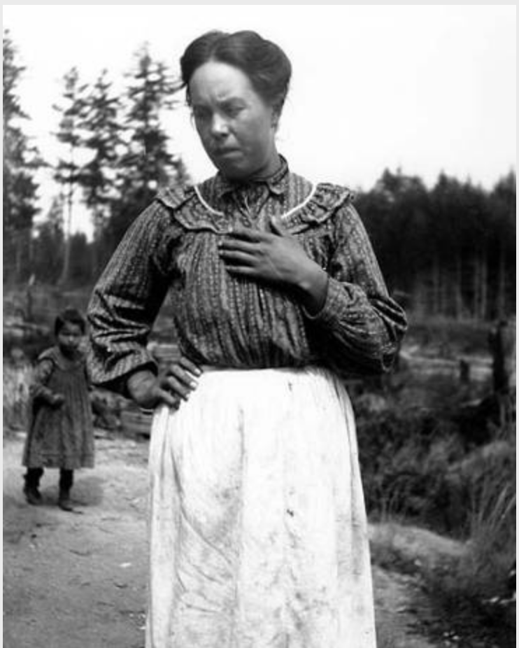 Mrs Lottie Bagley, Squaxin Reservation, 1905