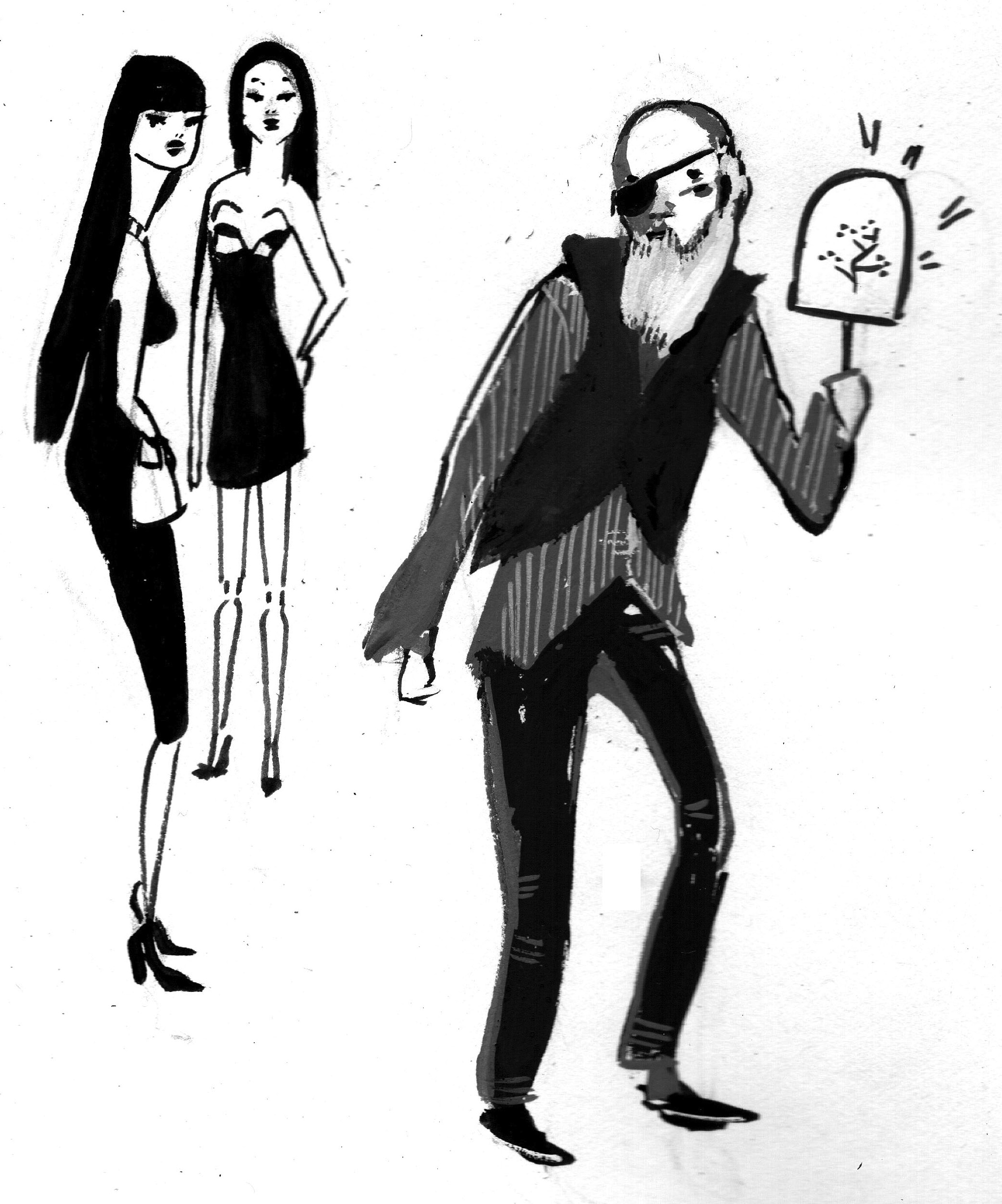 Eye patch Guy + his ladies