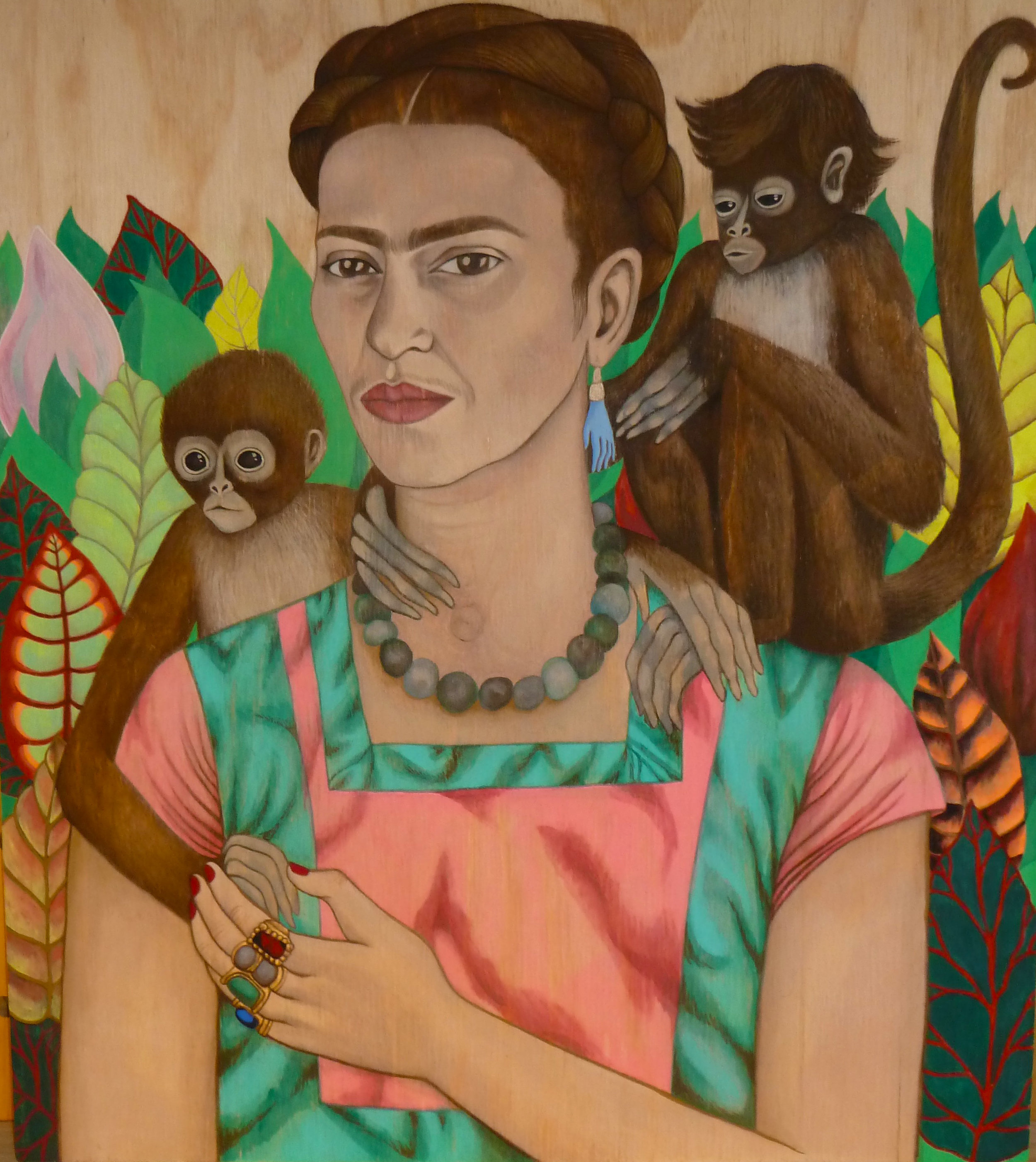 Frida Kahlo and monkey twins, 2016
