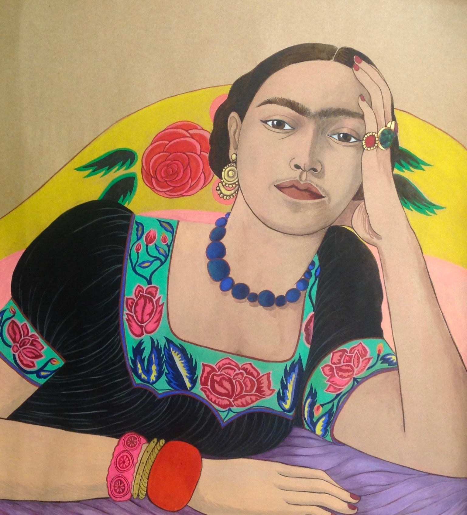 Frida Kahlo in bed, 2015