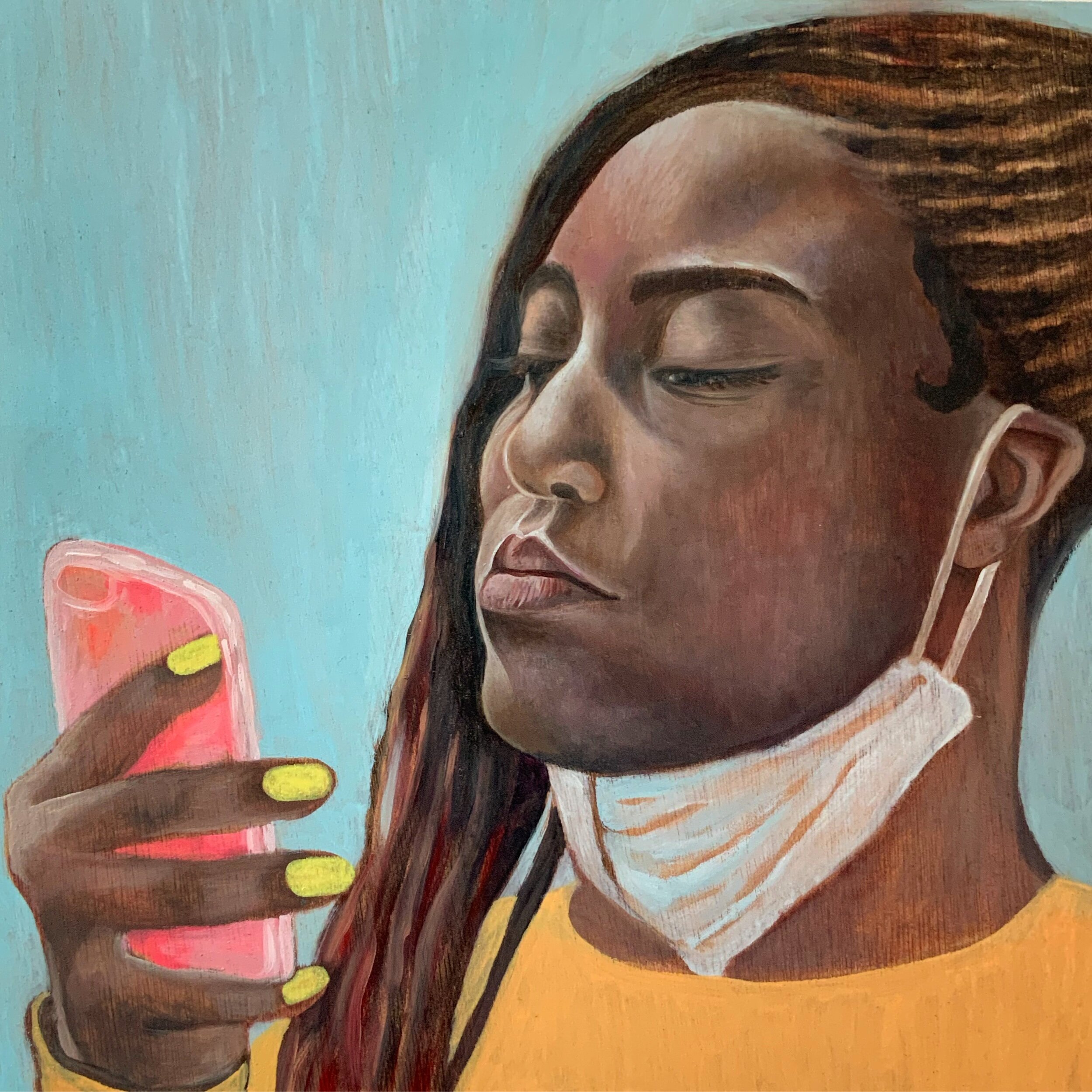   Miracle Boyd , 2020  Oil on plywood  30 x 30cm 