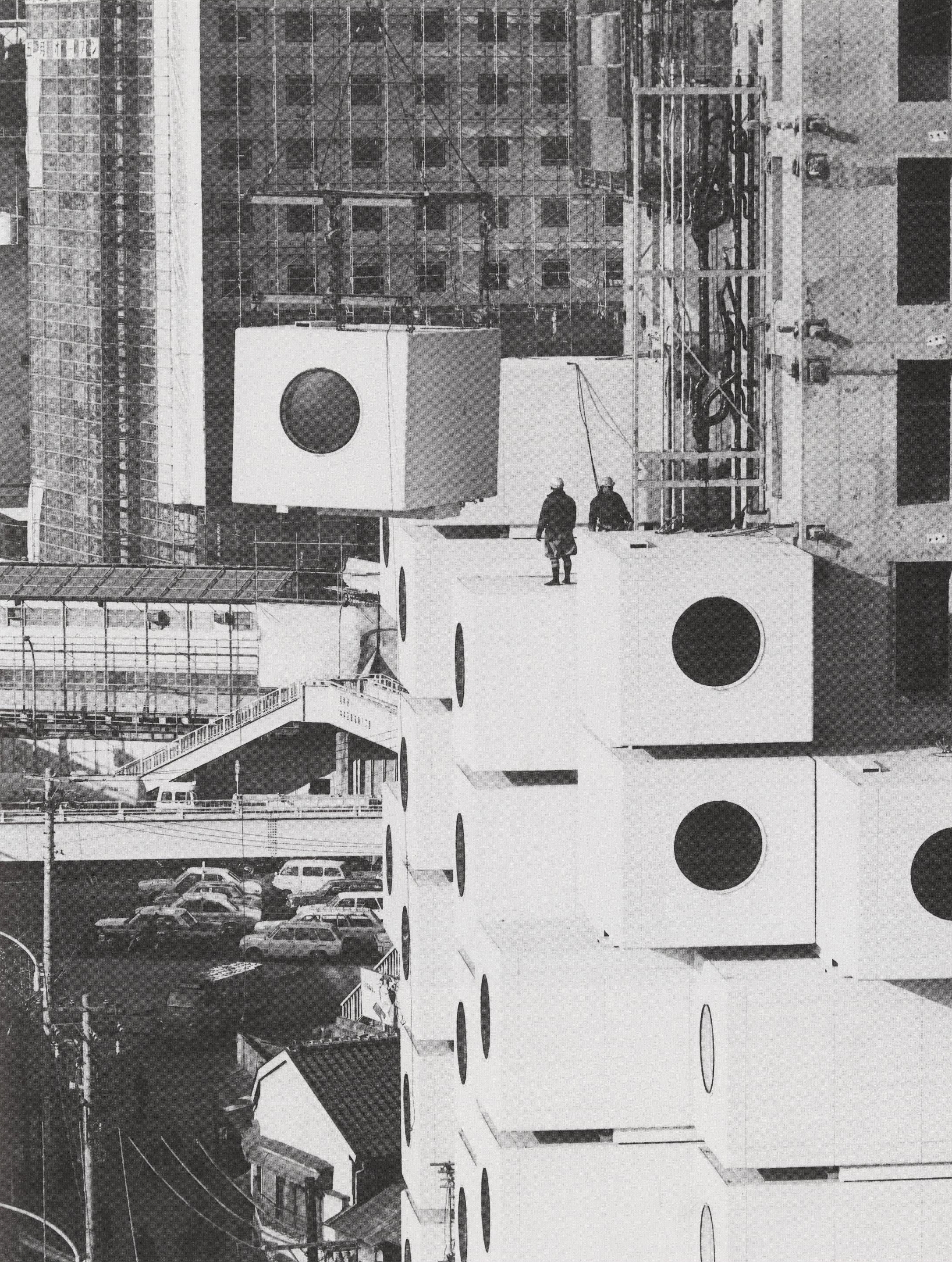( Kisho Kurokawa: From Metabolism and Symbiosis) Nagakin Capsule Tower (1972)