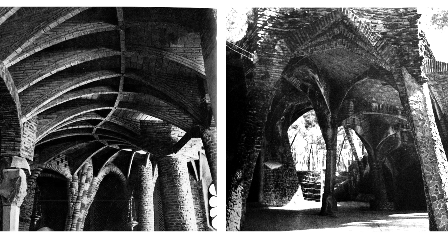 Image: Chapel Guell structure, Antoni Gaudi, New York, 1961