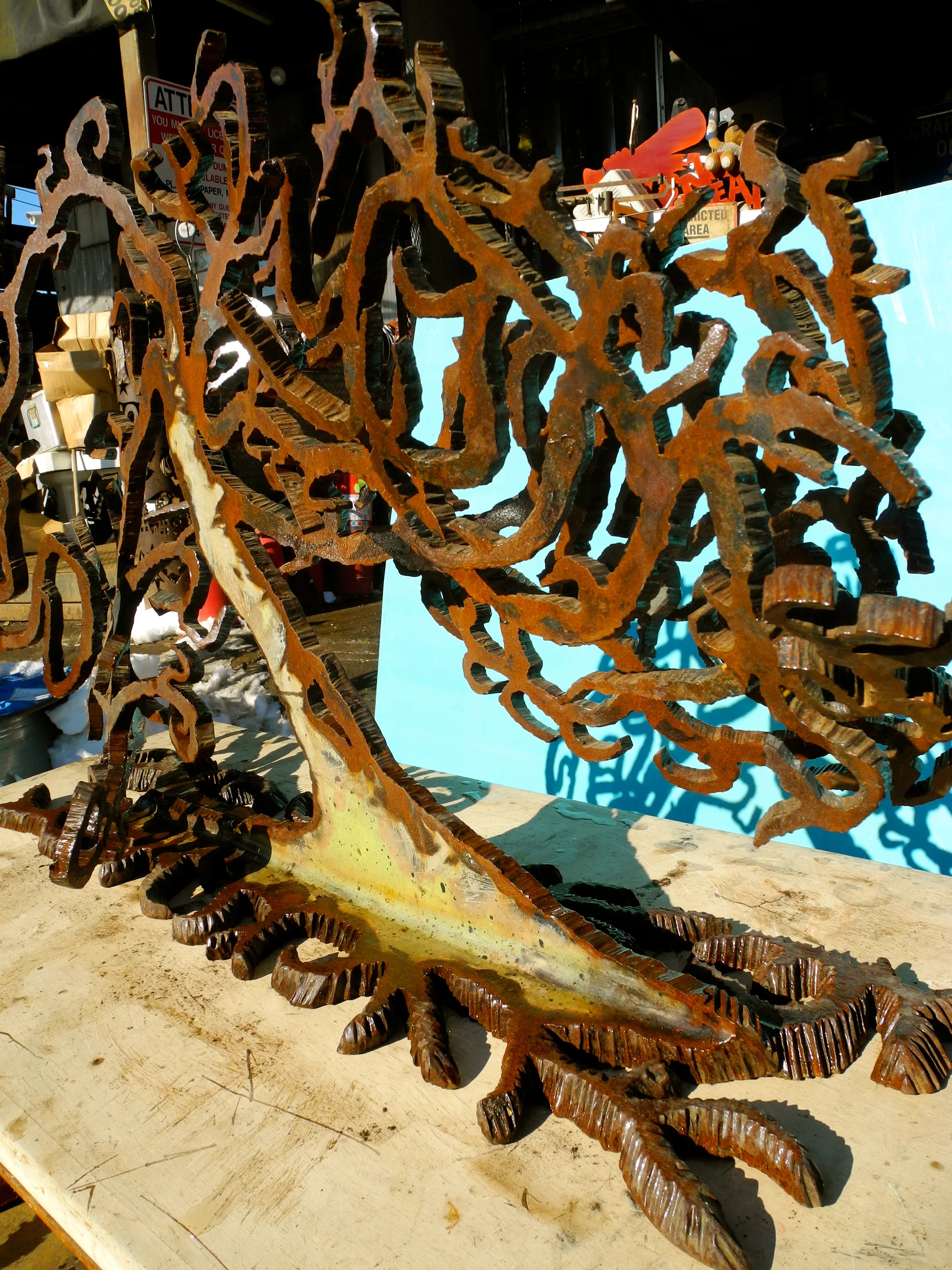 Salvaged Bridge Steel Tree Small by Richard Benash.jpg