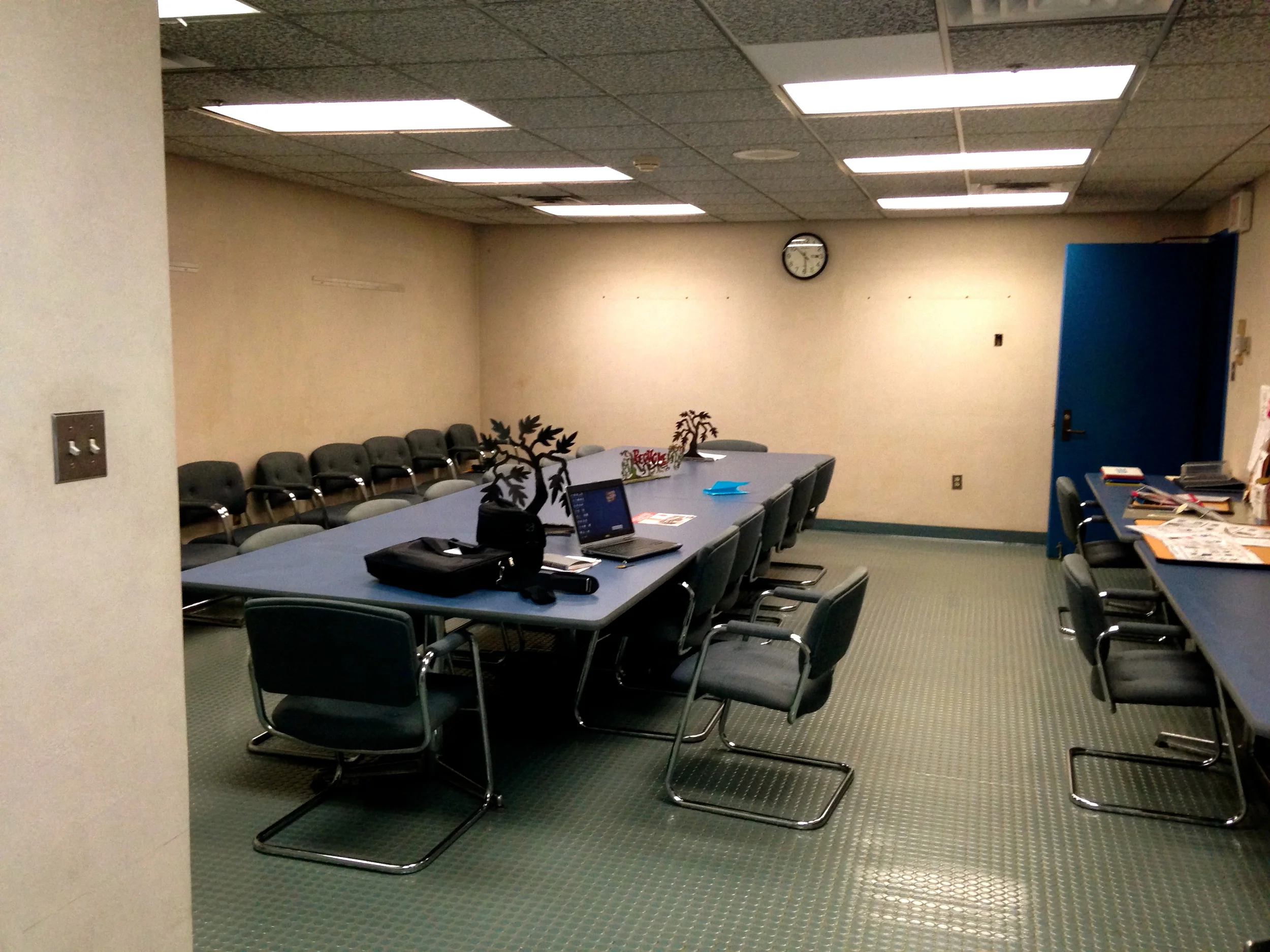 the Westchester Materials Recovery Facility (MRF) conference room BEFORE.