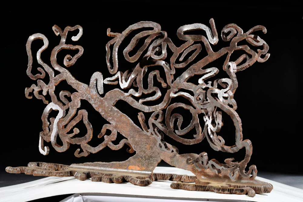Richard Benash_Salvaged Bridge I Beam Steel_Knowledge_Full_Side_2014.jpeg