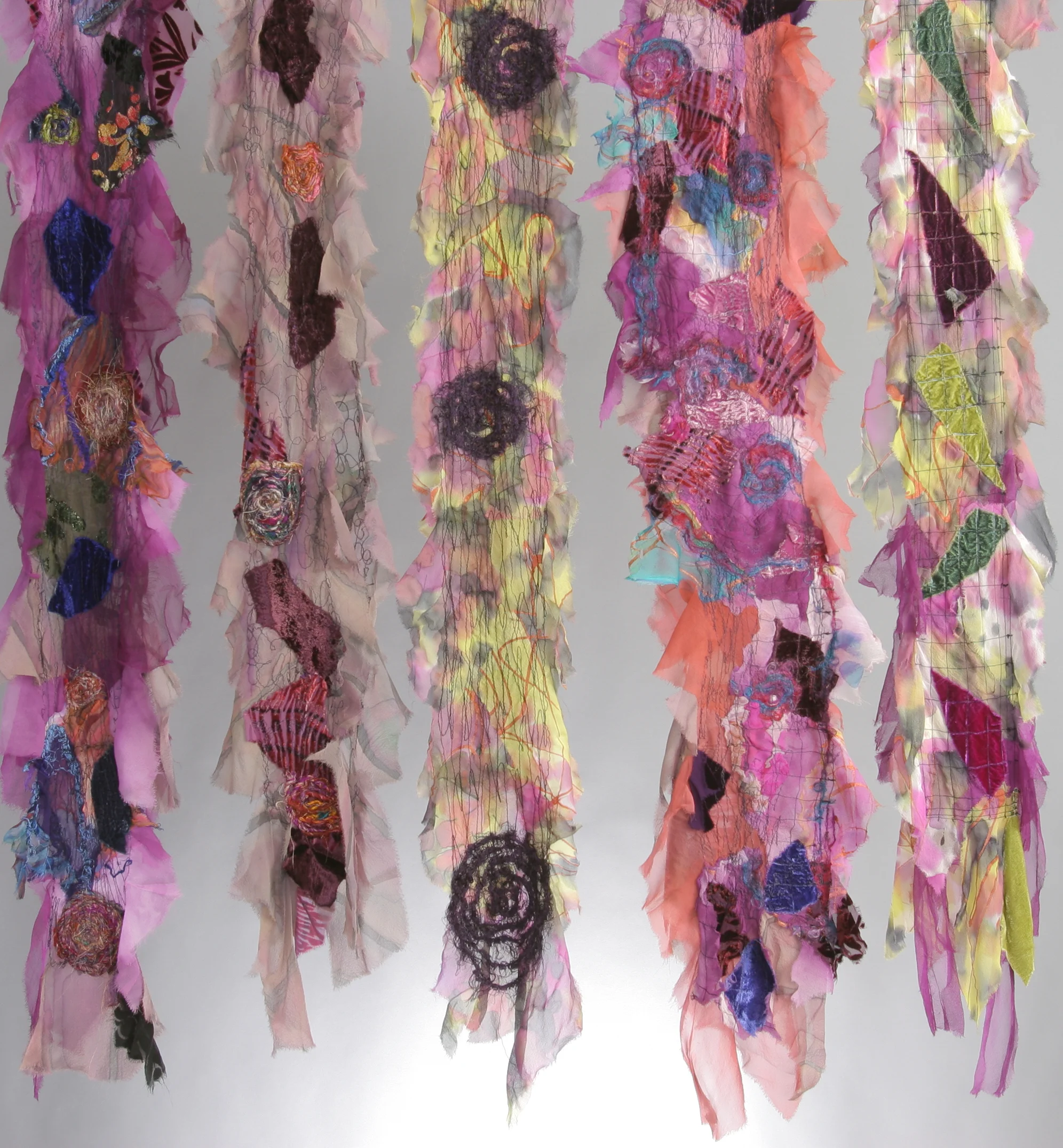 SkitzoScrap Hand painted Silk Chiffon