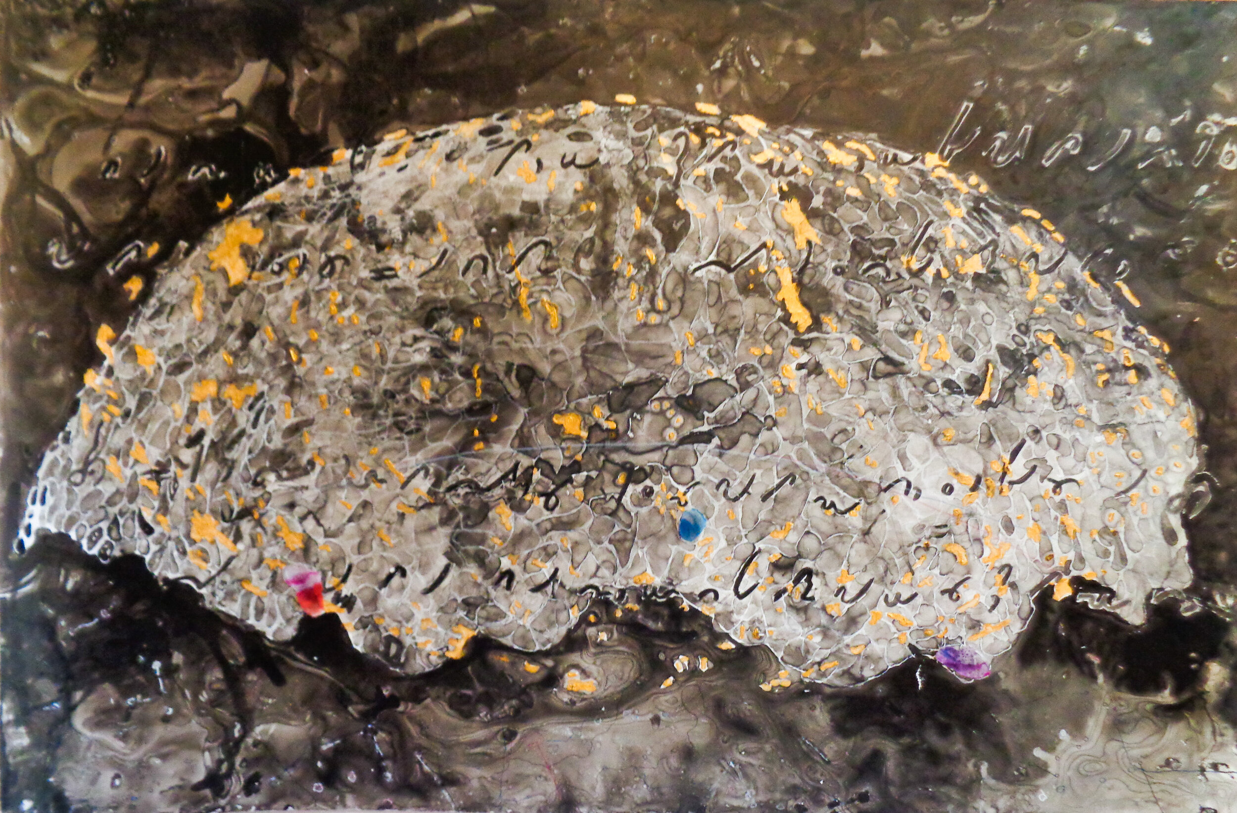 Peter Buotte,  Cosmic Umbrella, ink, acrylic and pencil on mylar, 2019.jpg